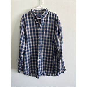 Pendleton‎ Long Sleeve Button up Plaid Shirt Navy/Green 100% cotton Mens XL